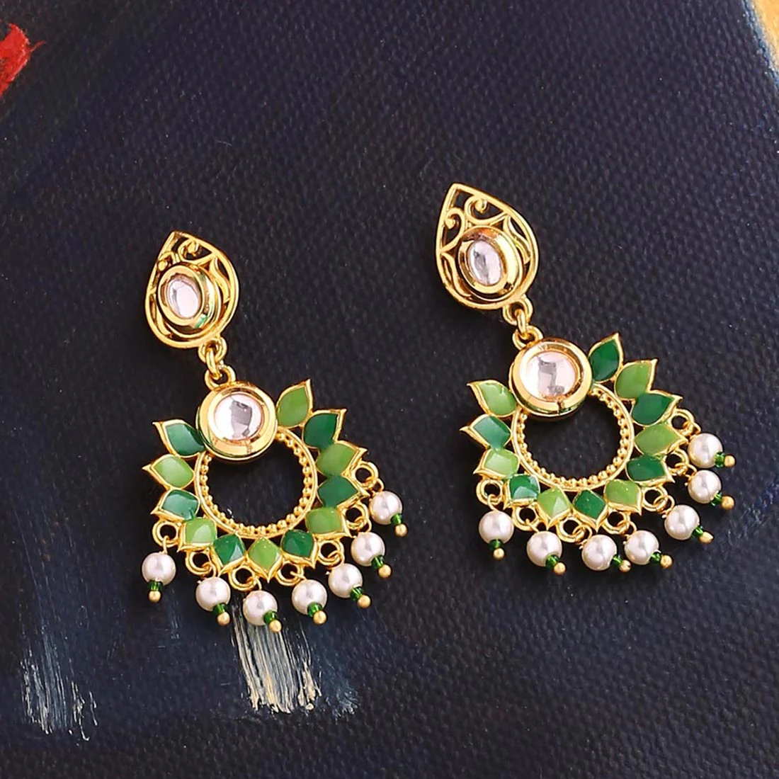 Manmayi Floral Drop Earrings