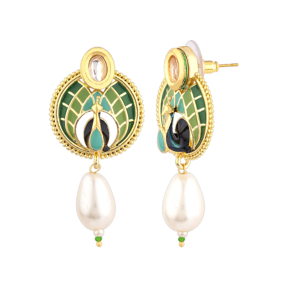 Manmayi Peacock Dance Earrings - Image 4