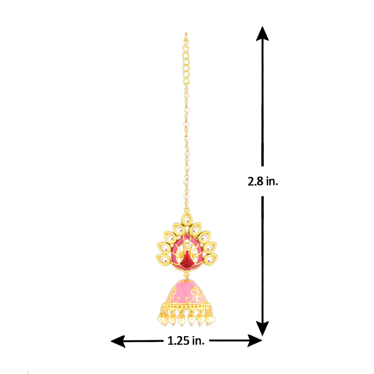 Manmayi Peacock Motif Jhumka Earrings - Image 5