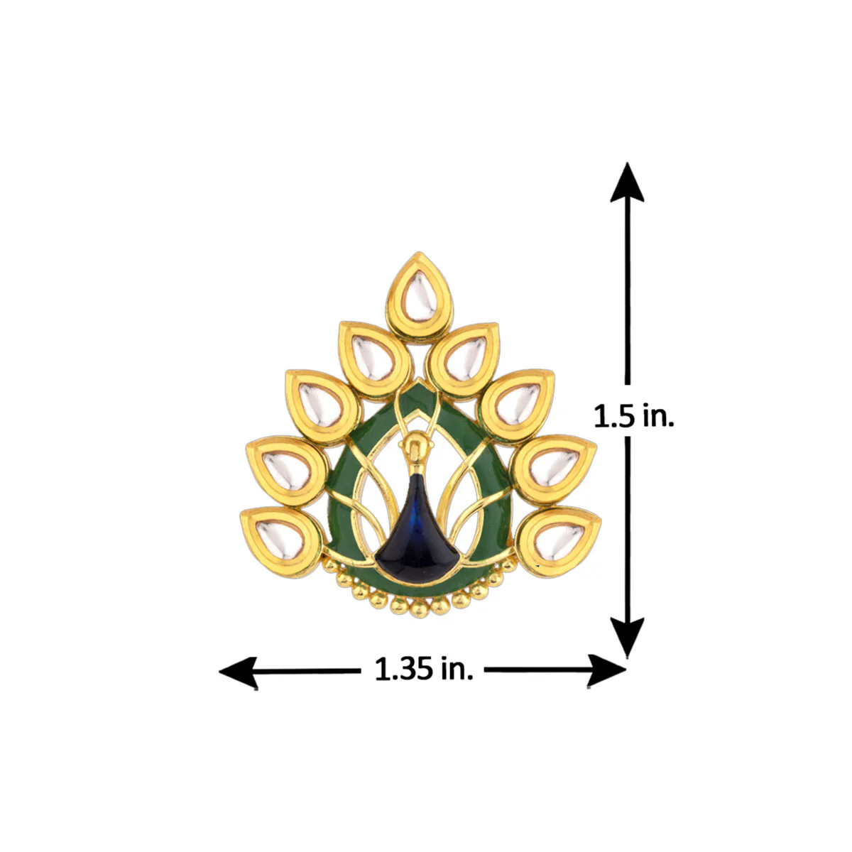 Manmayi Peacock Stud Earrings - Image 5
