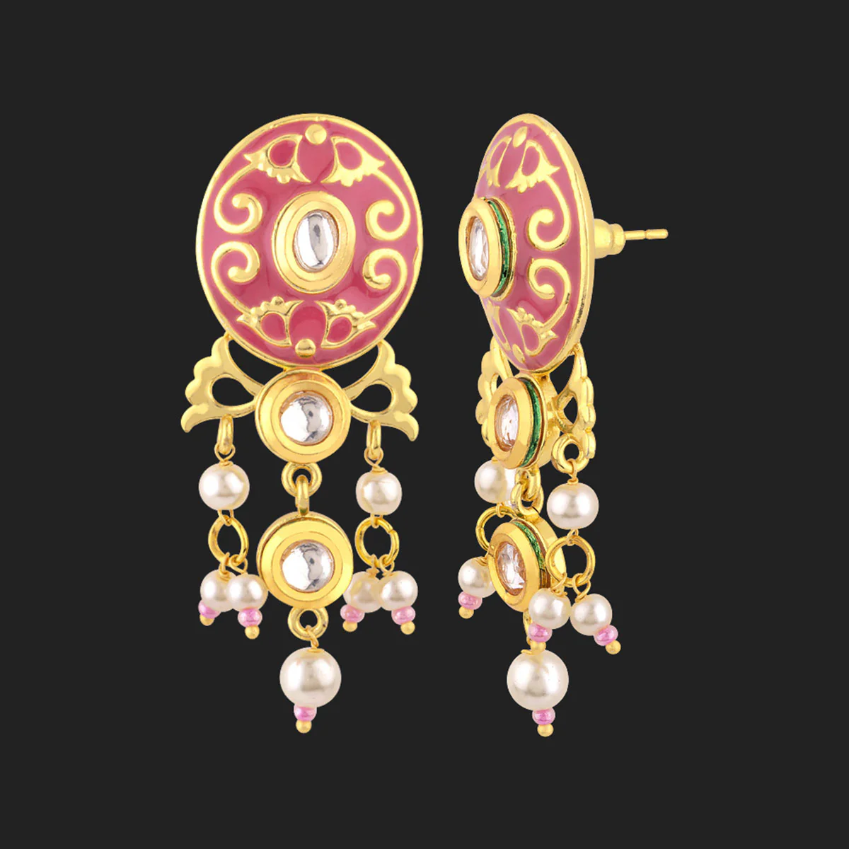 Manmayi Pearl Bunches Necklace Set - Image 5
