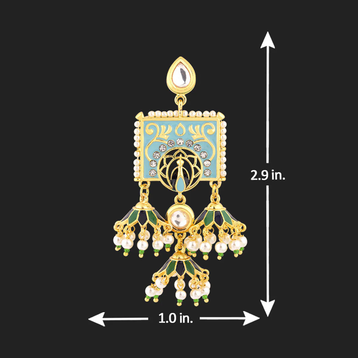 Manmayi Pearl Drop Jhumka Earrings - Image 5