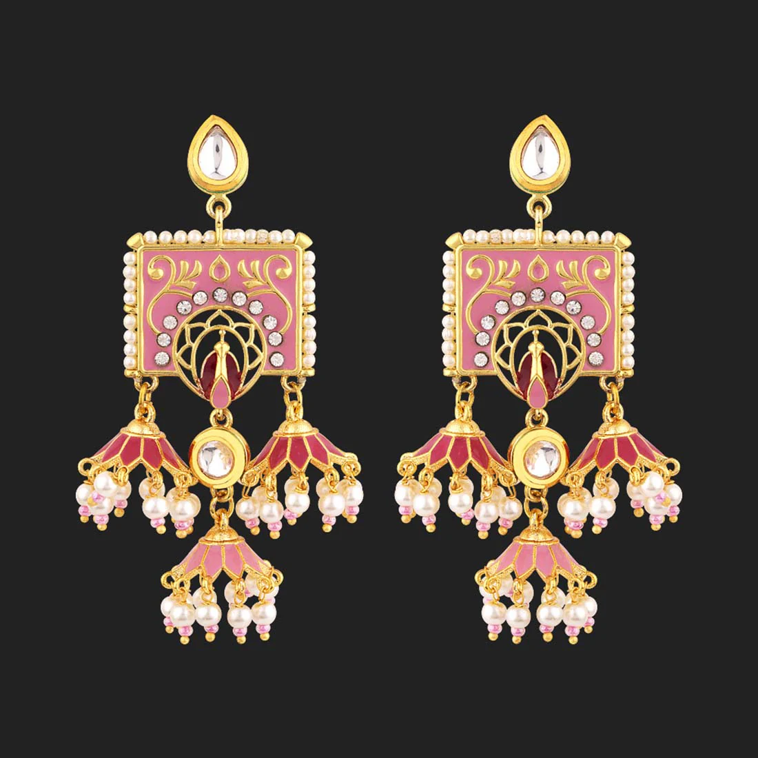 Manmayi Pearl Embellished Earrings - Image 3