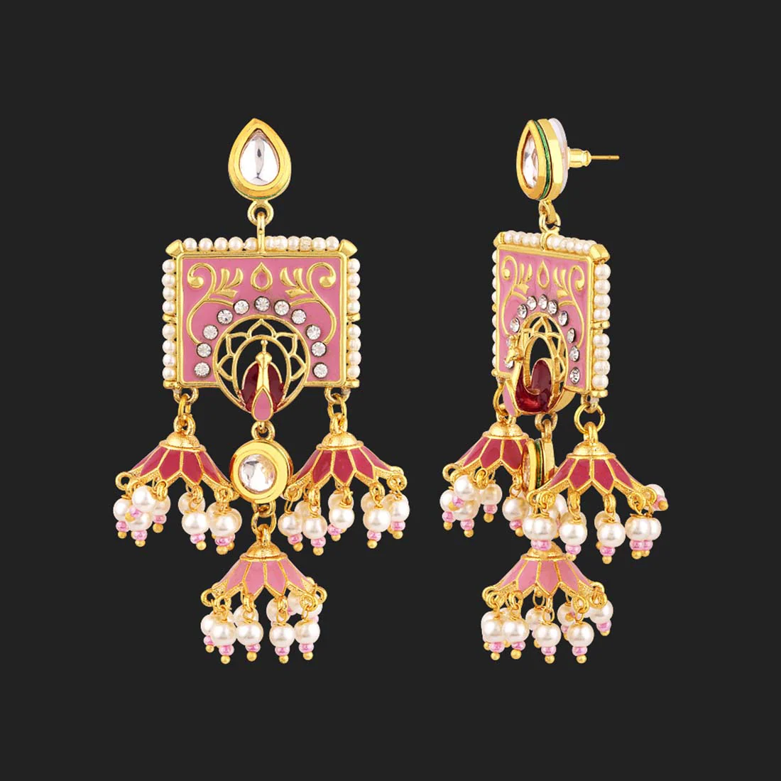 Manmayi Pearl Embellished Earrings - Image 4