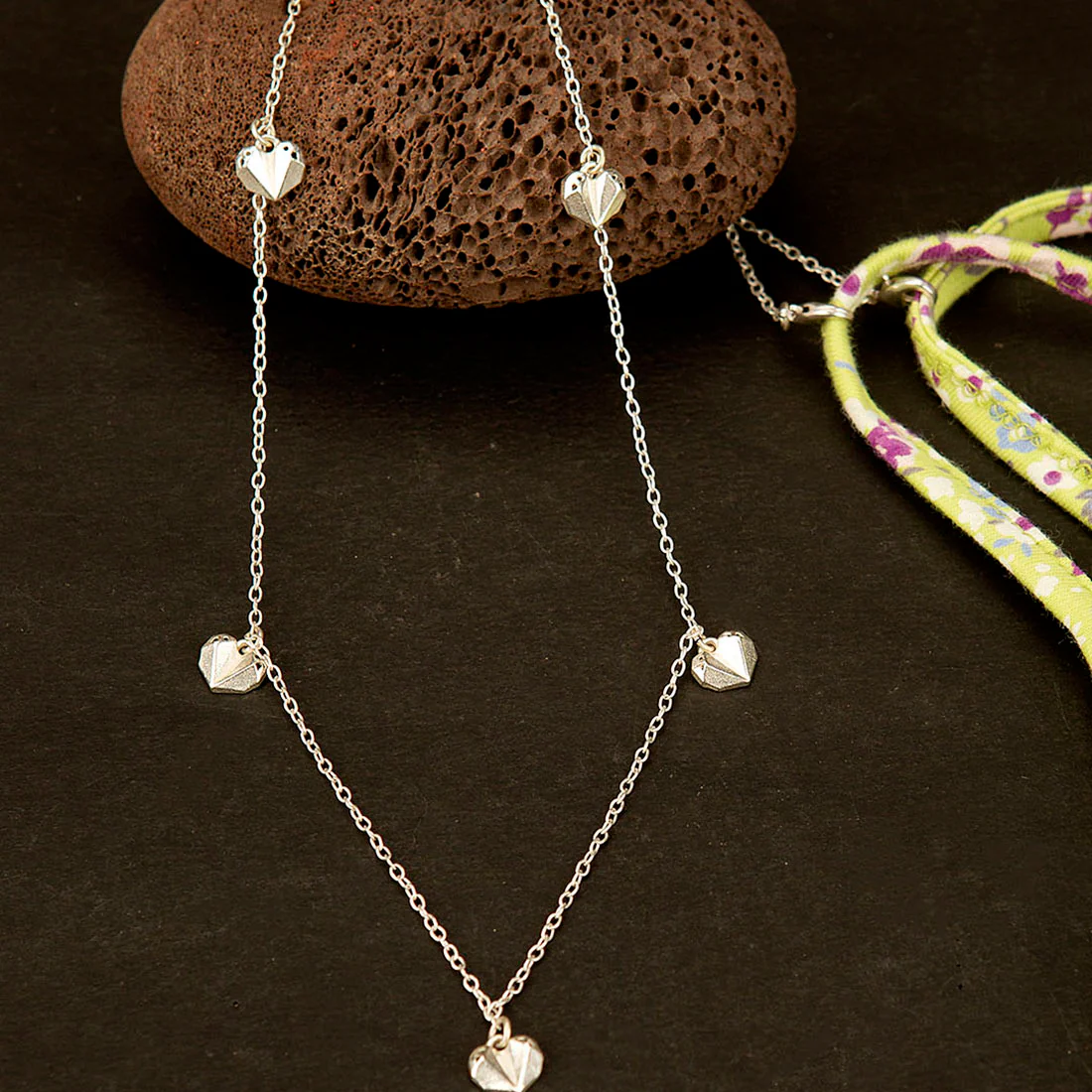 Mask Chains Crystal Heart Chain
