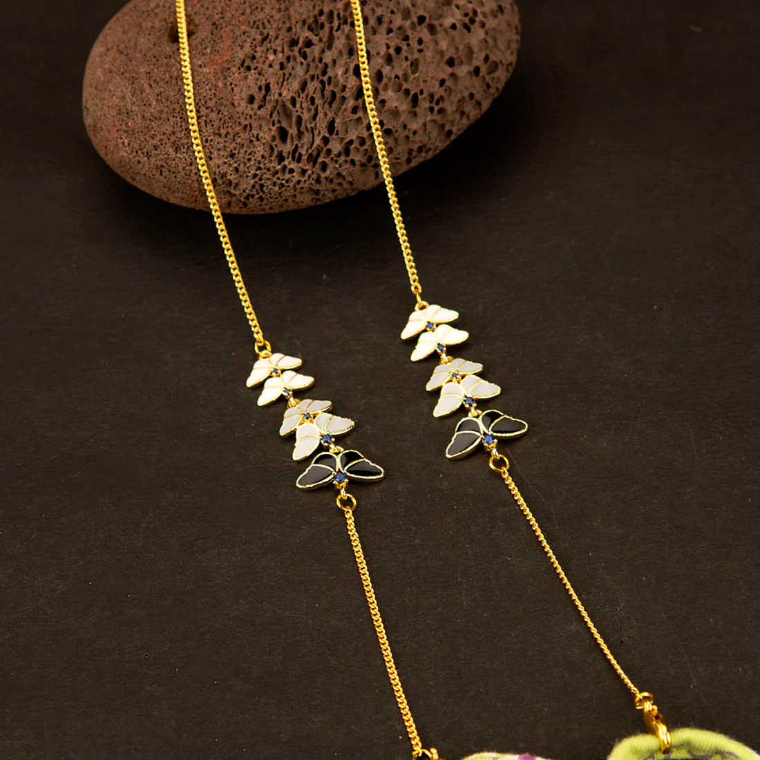 Mask Chains Yellow Gold Butterfly Chain