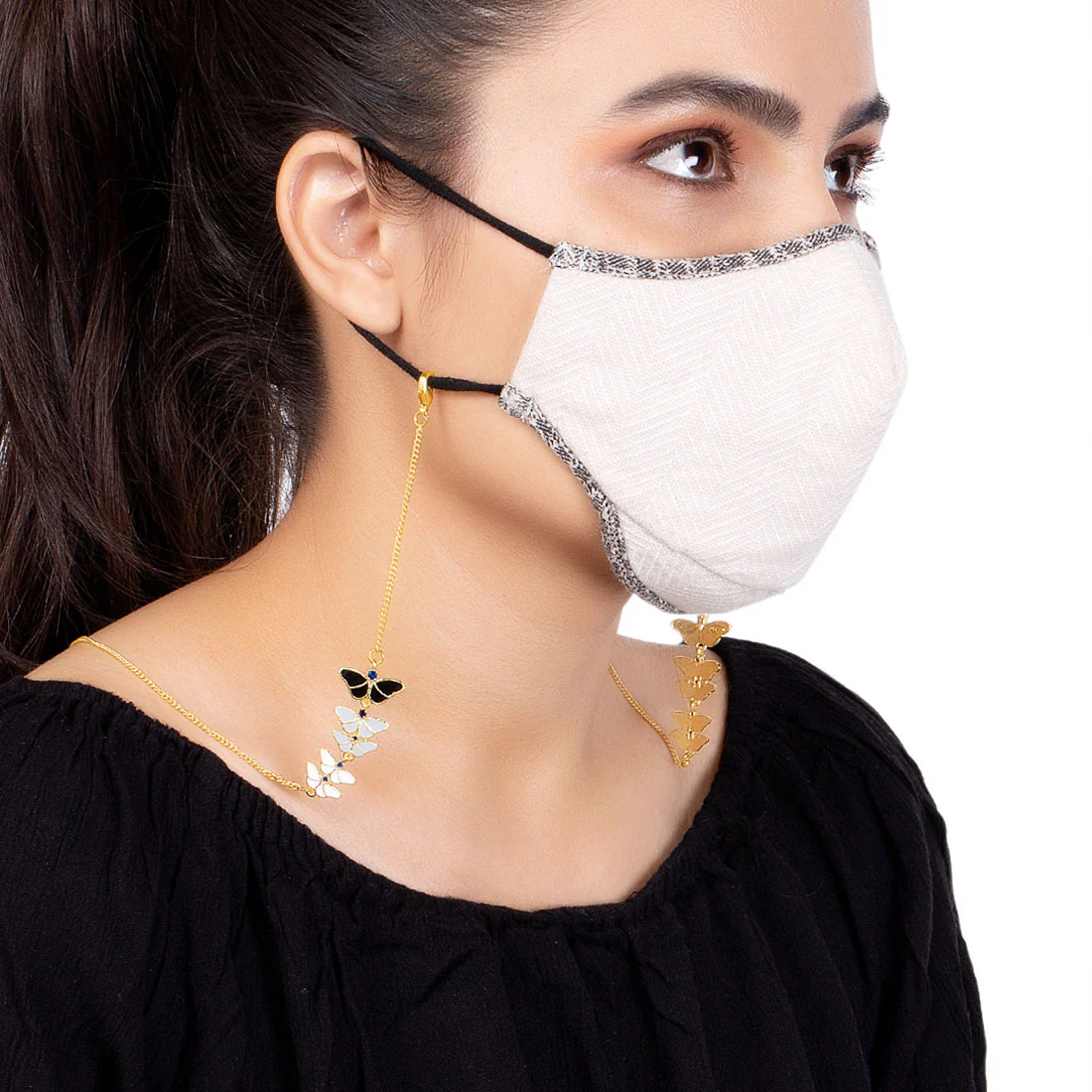 Mask Chains Yellow Gold Butterfly Chain - Image 2