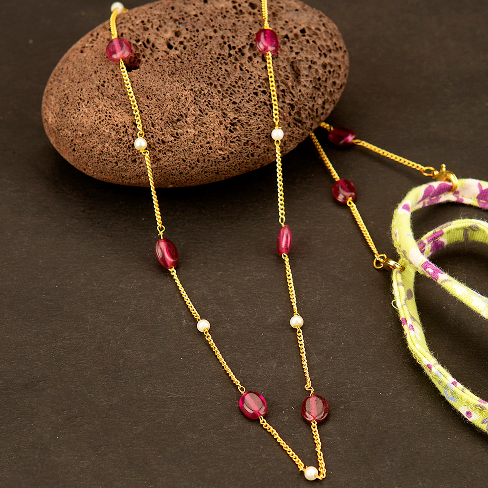 Mask Chains Yellow Gold Fashion Chain