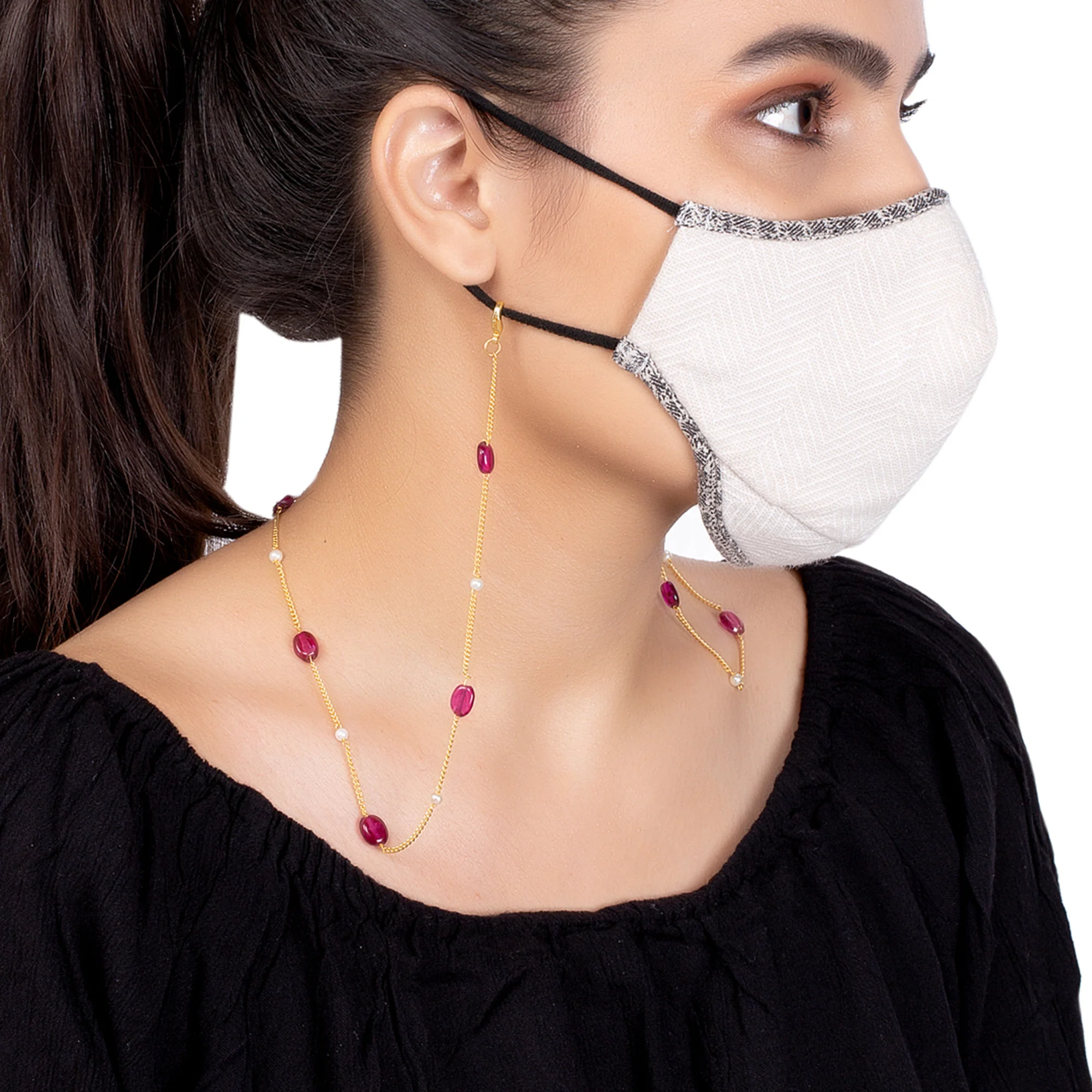Mask Chains Yellow Gold Fashion Chain - Image 2