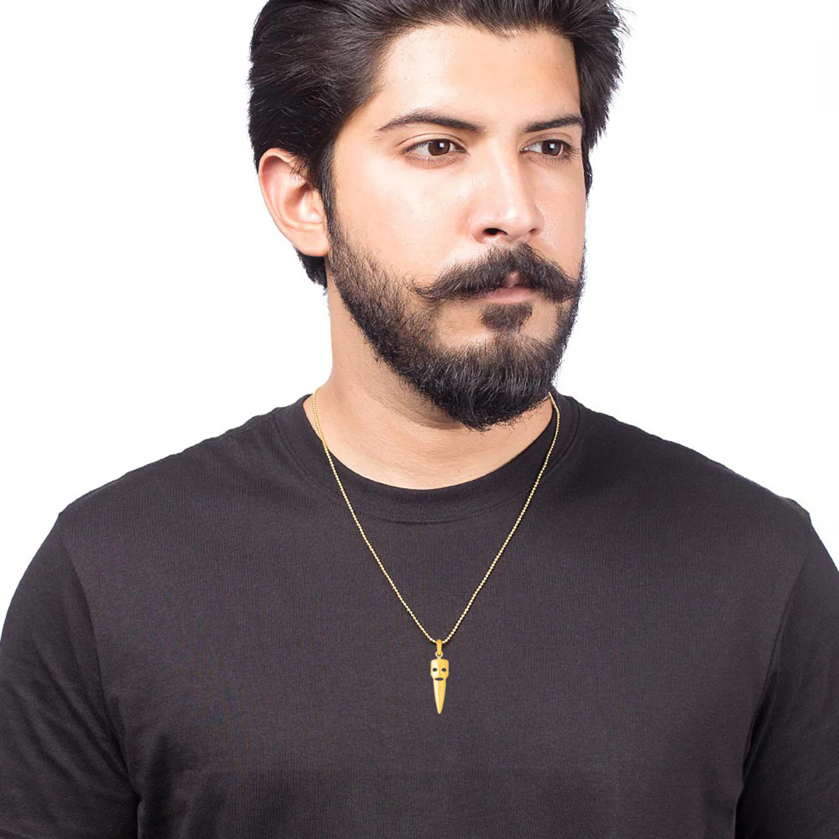 Mask Designer Pendant With Chain For Men From Dare by Voylla - Image 2