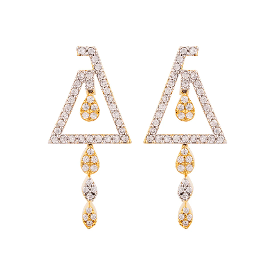 Matrix Triangle Drop Earrings - Image 3