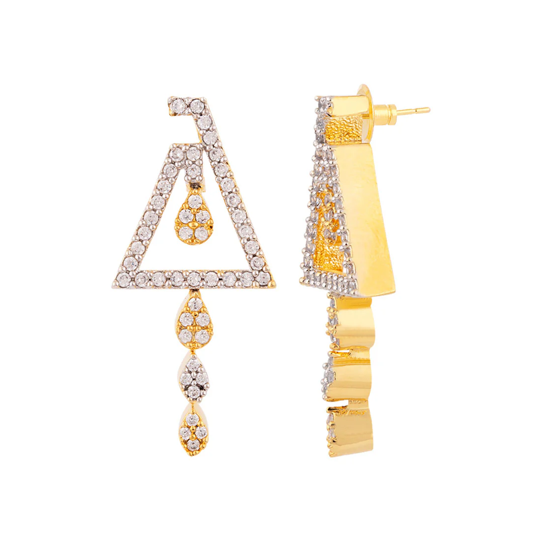 Matrix Triangle Drop Earrings - Image 4