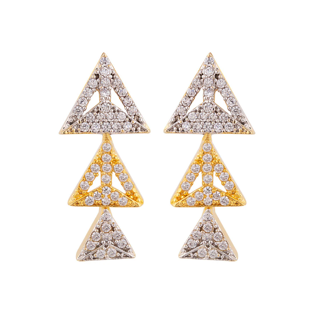 Matrix Triangles Drop Earrings - Image 3