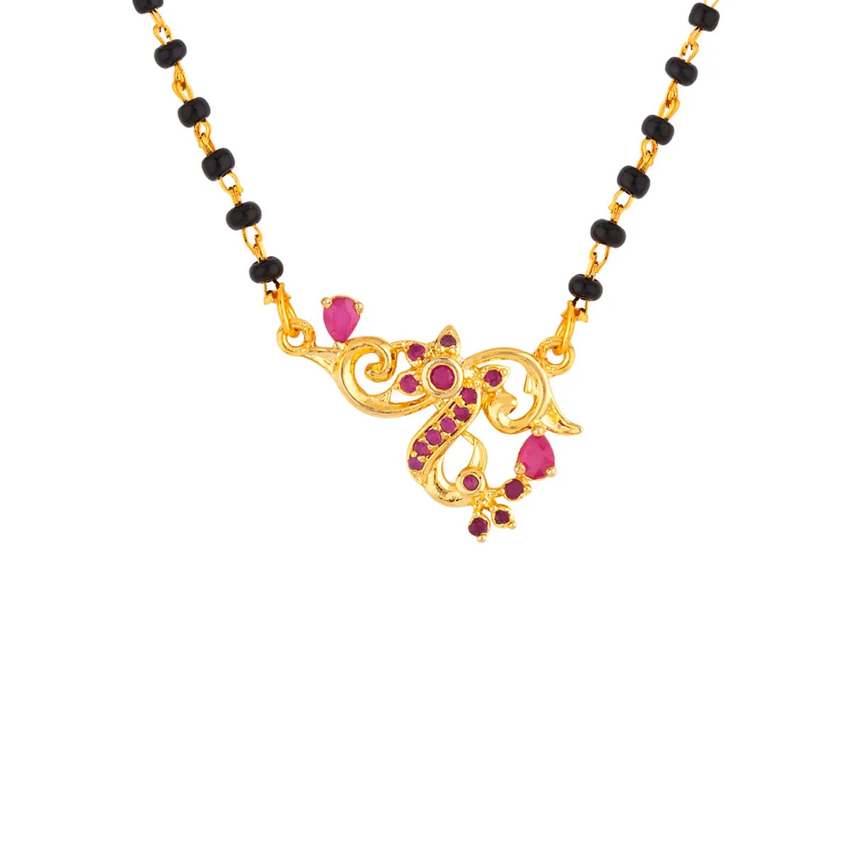 Mayur Floral Motif Mangalsutra - Image 3