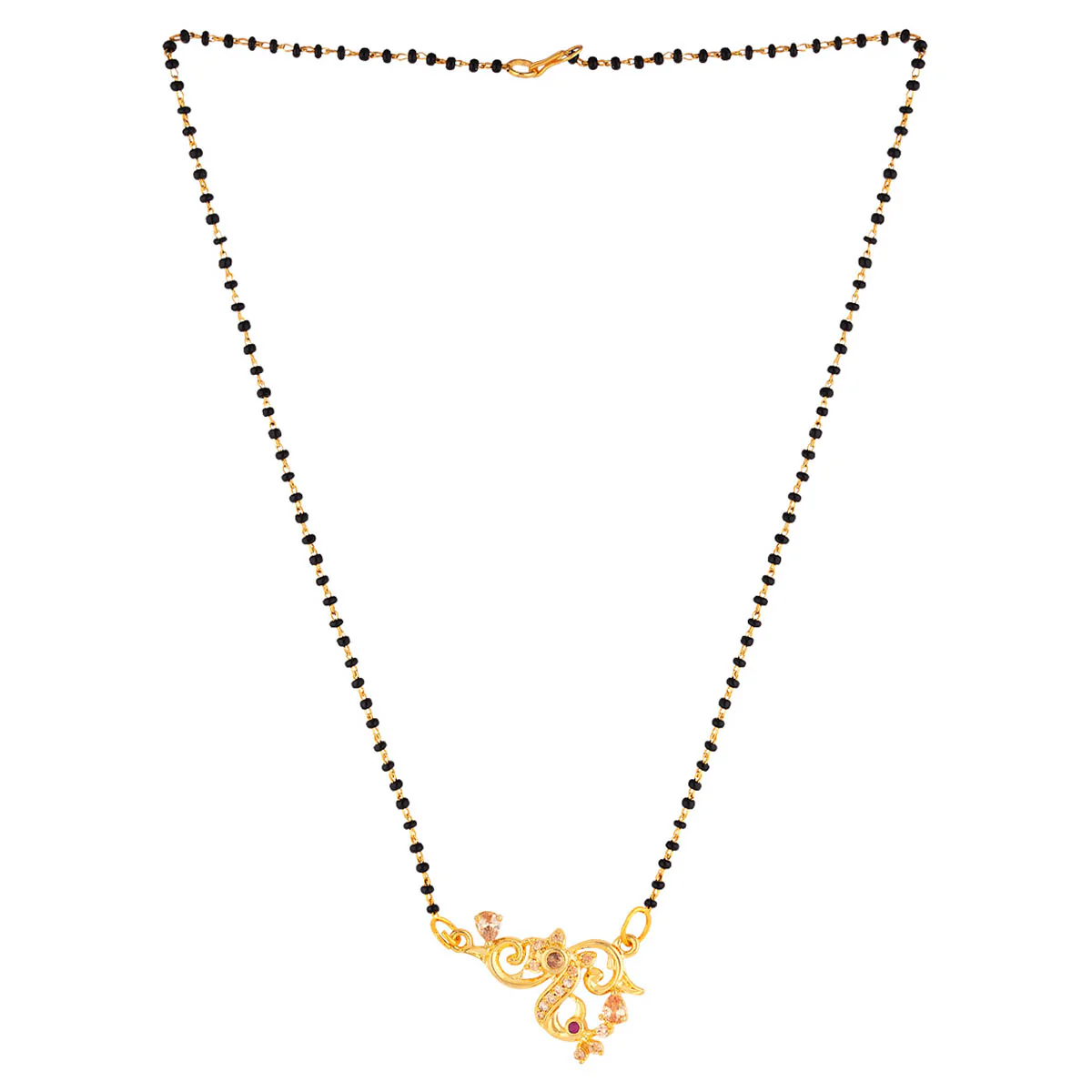 Mayur Yellow Gold Plated Mangalsutra - Image 4