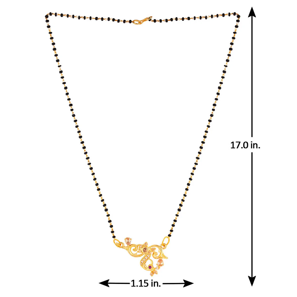 Mayur Yellow Gold Plated Mangalsutra - Image 6