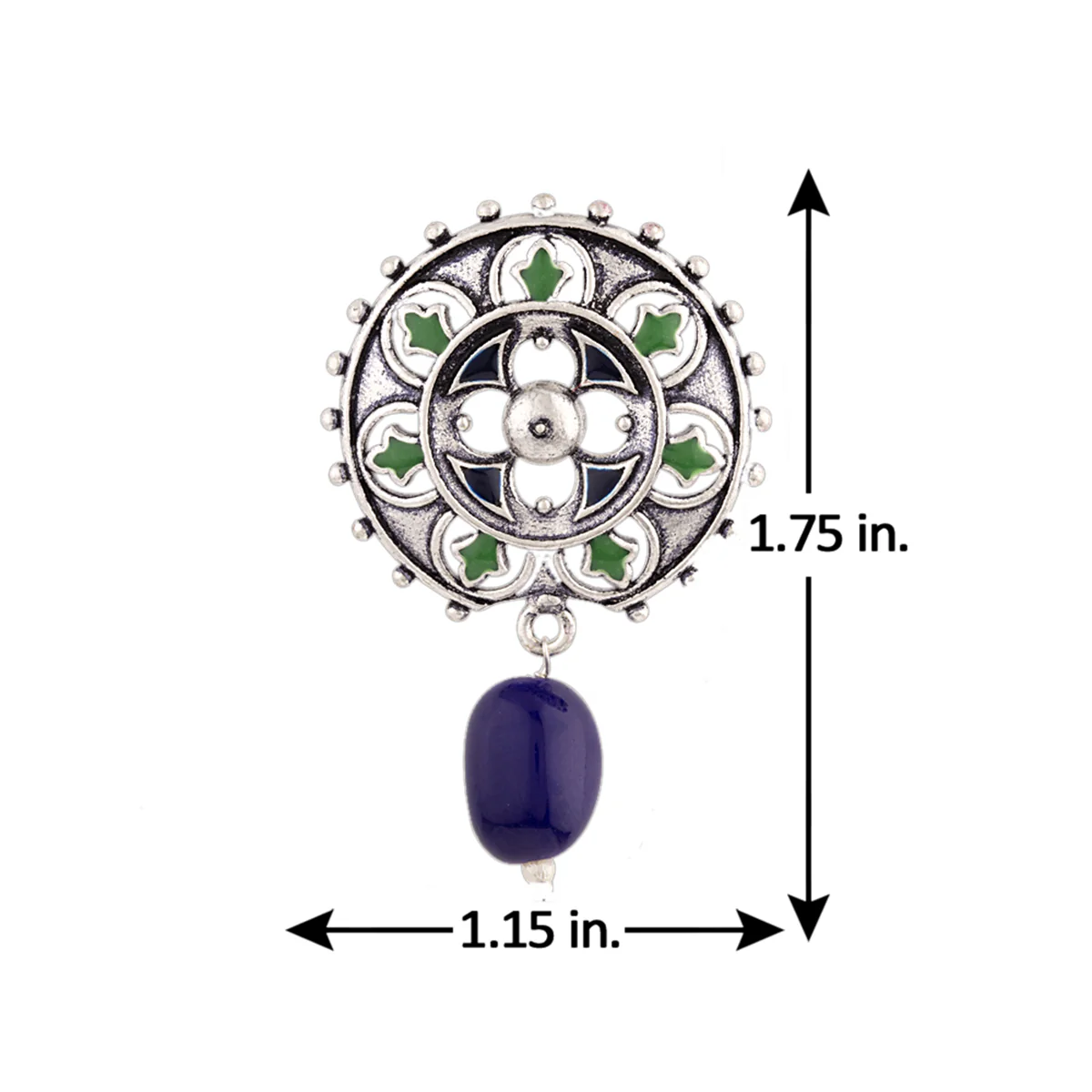 Mehrunisa Enamel Embellished Stud Earrings - Image 5