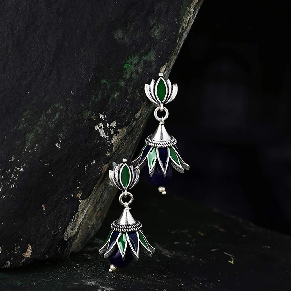 Mehrunisa Gem Adorned Drop Earrings