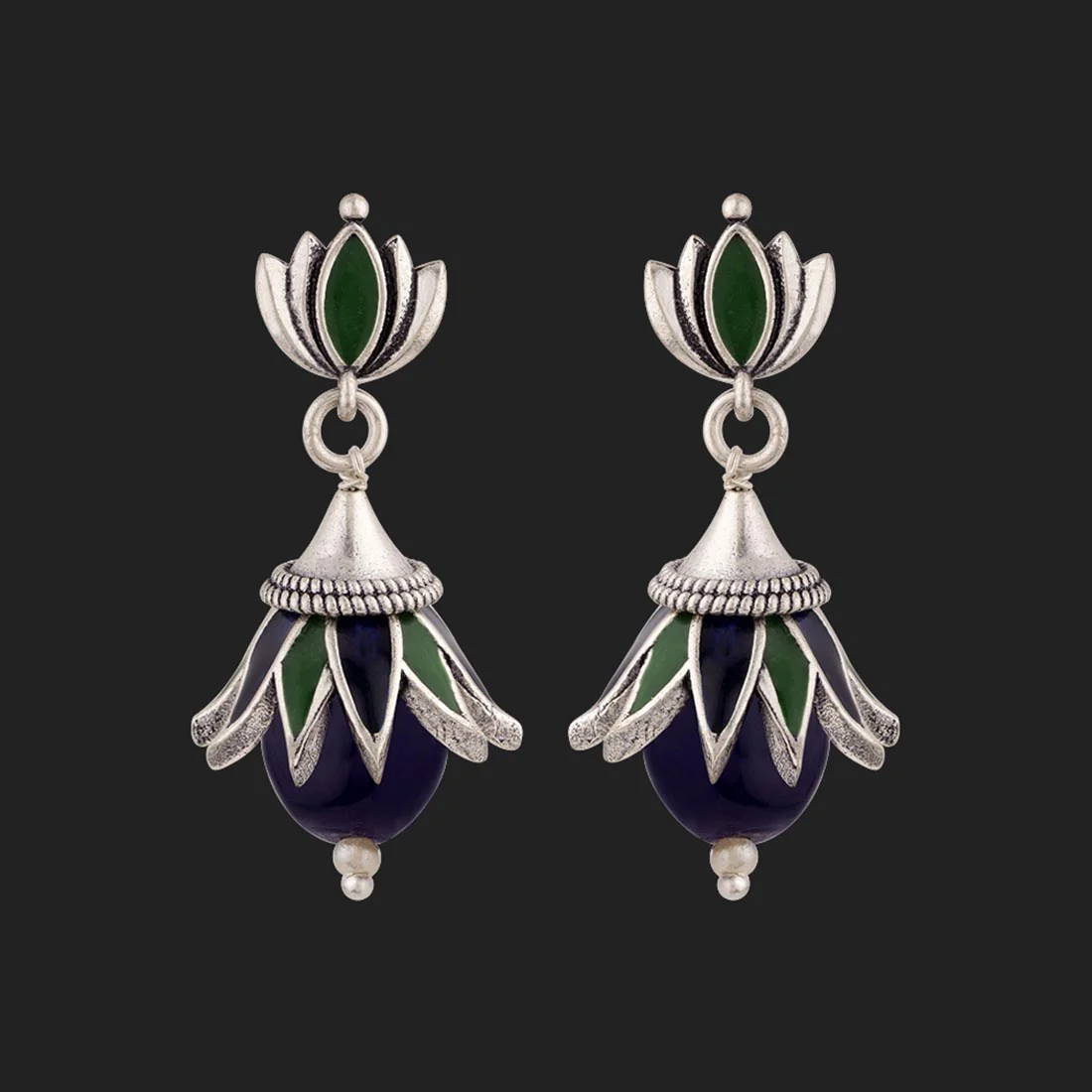 Mehrunisa Gem Adorned Drop Earrings - Image 3