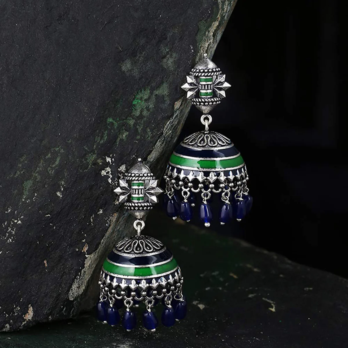 Mehrunisa Lightly Embellished Jhumka Earrings