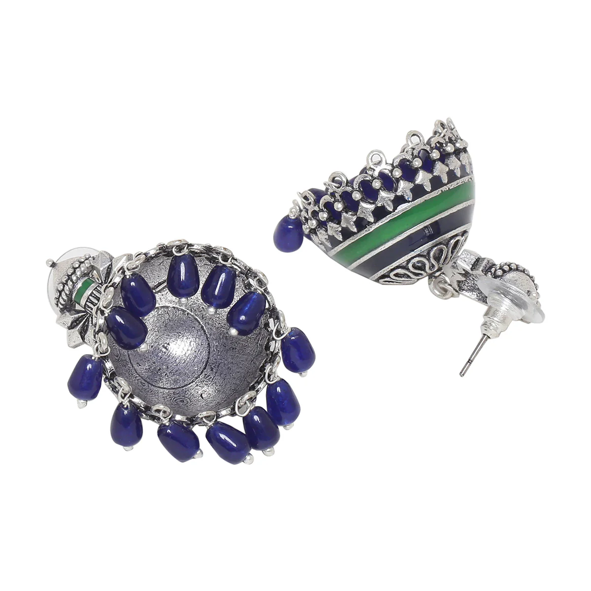 Mehrunisa Lightly Embellished Jhumka Earrings - Image 4