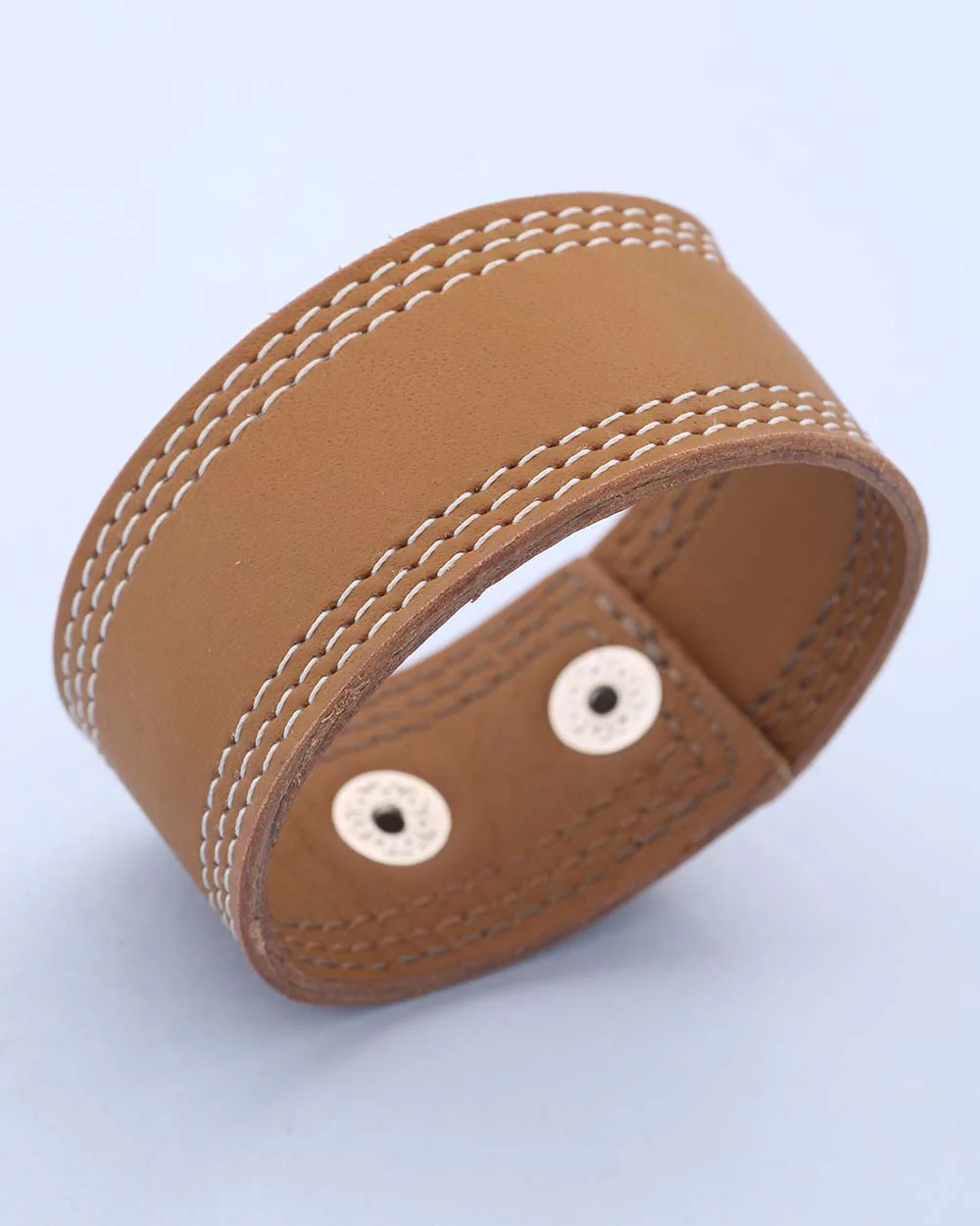 Men's Brown Belt Plain Designer Bracelet