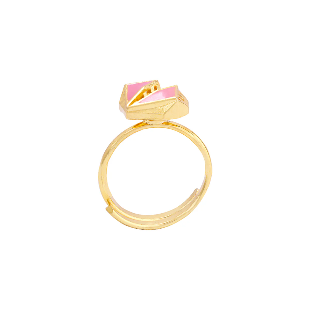 Mi Amore Adjustable Geometric Heart Ring - Image 4