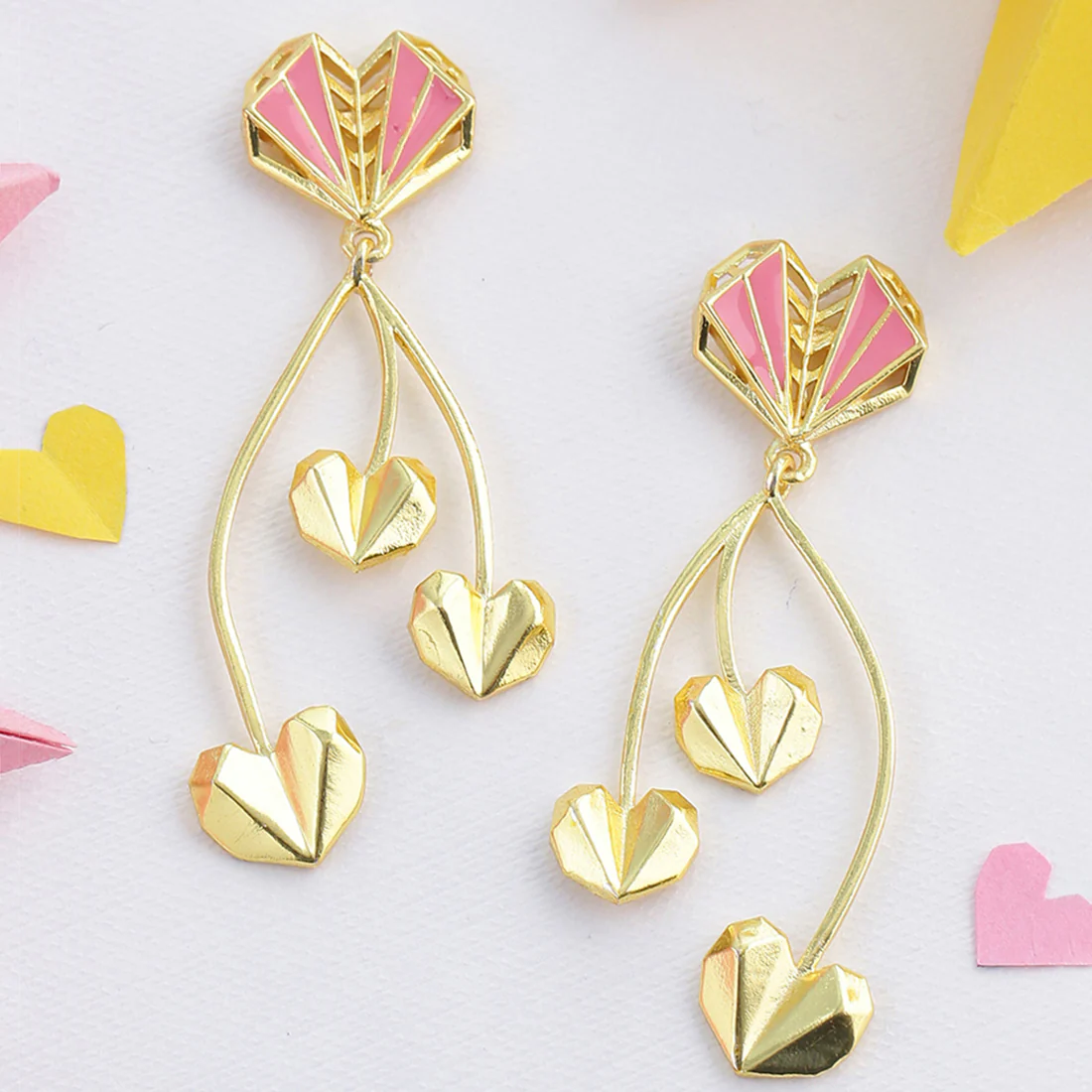 Mi Amore Asymmetrical Drop Earrings