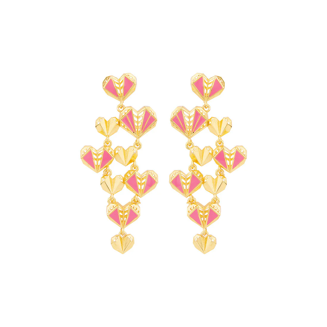 Mi Amore Bunch of Hearts Drop Earrings - Image 2