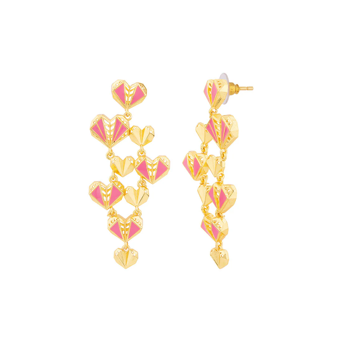 Mi Amore Bunch of Hearts Drop Earrings - Image 3