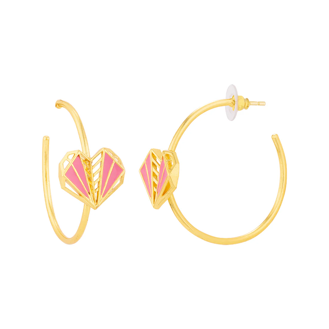 Mi Amore Classic Hoop Earrings - Image 4