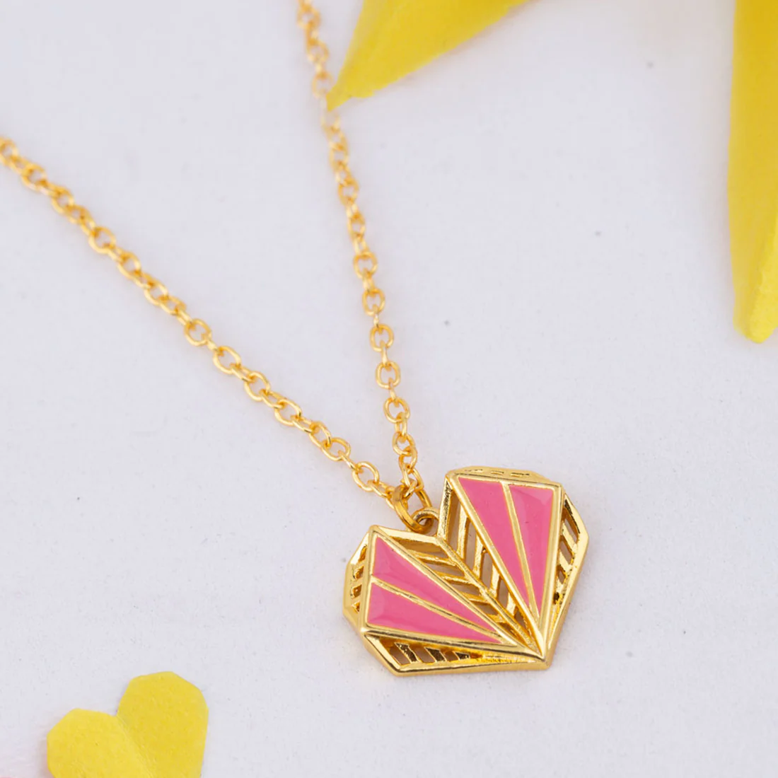 Mi Amore Enameled Filigree Heart Pendant