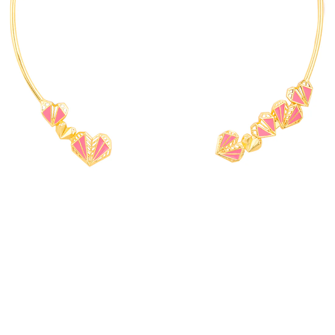 Mi Amore Geometric Motifs Open Style Necklace - Image 3