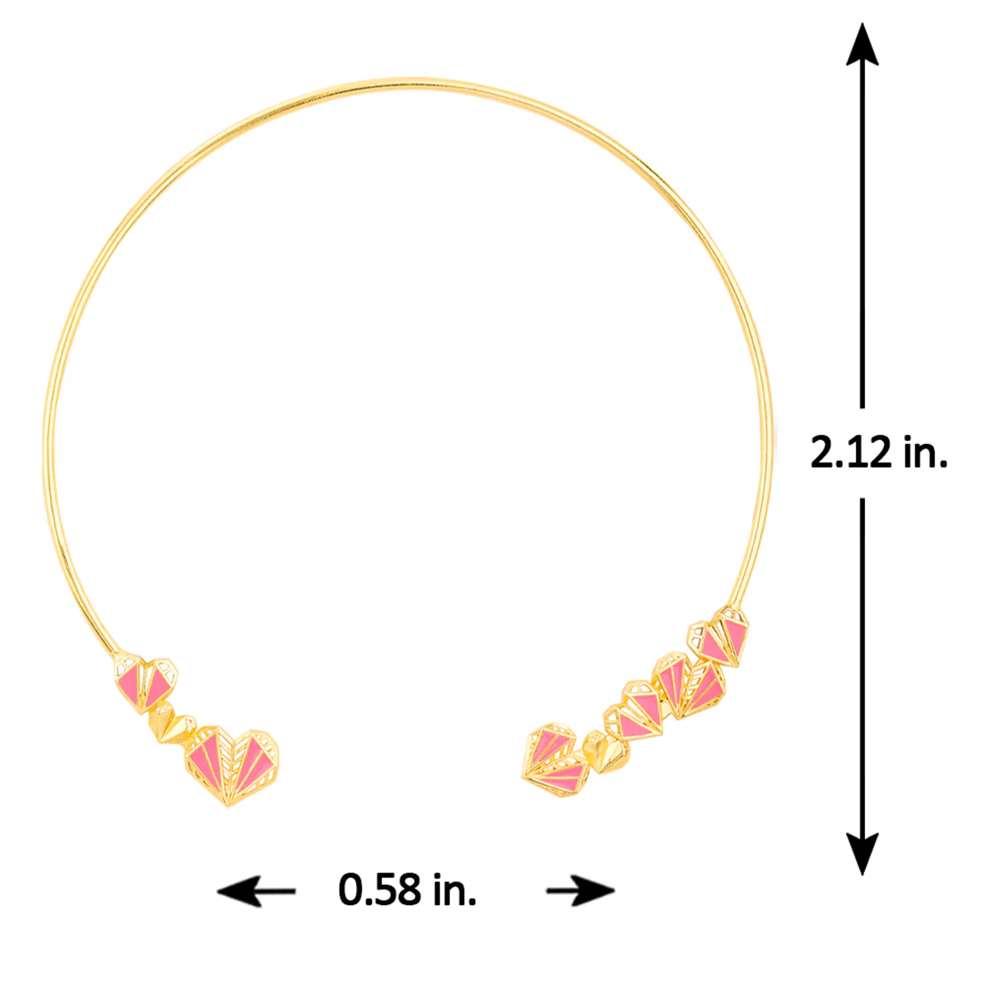 Mi Amore Geometric Motifs Open Style Necklace - Image 5