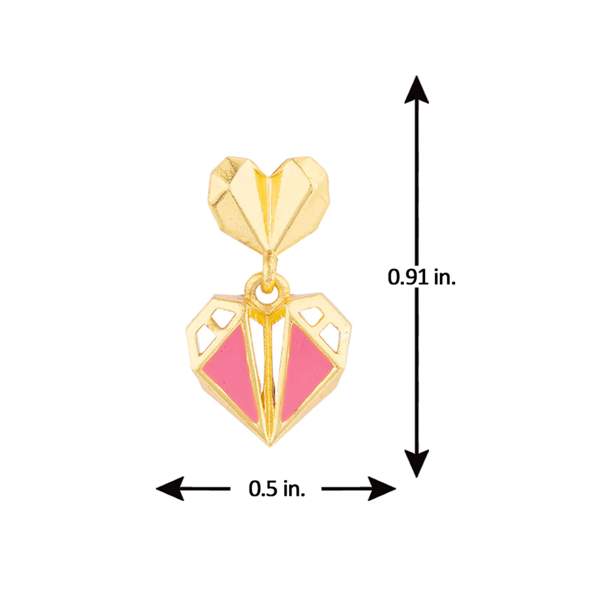 Mi Amore Heart Drops Casual Earrings - Image 5