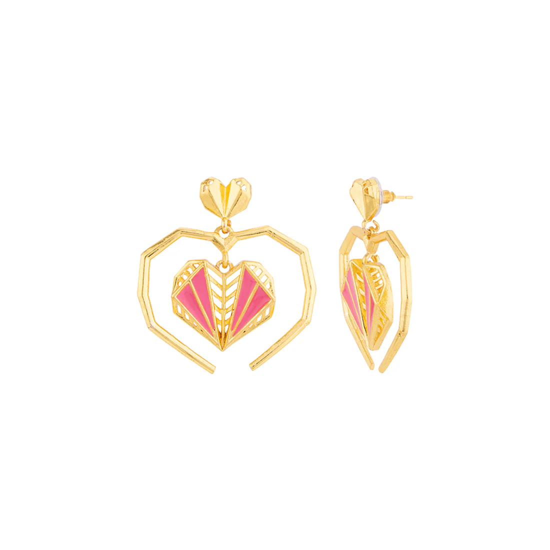 Mi Amore Heart in Heart Drop Earrings - Image 4