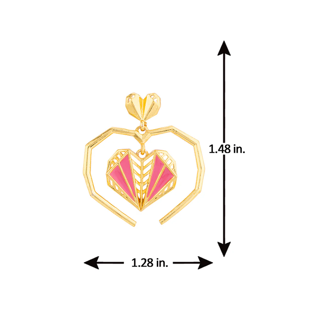 Mi Amore Heart in Heart Drop Earrings - Image 5