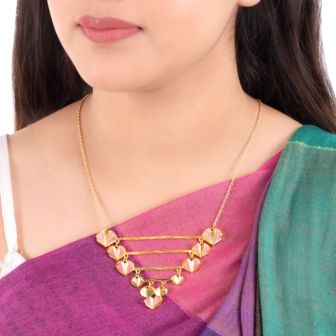 Mi Amore Hearts and Bars Necklace - Image 2