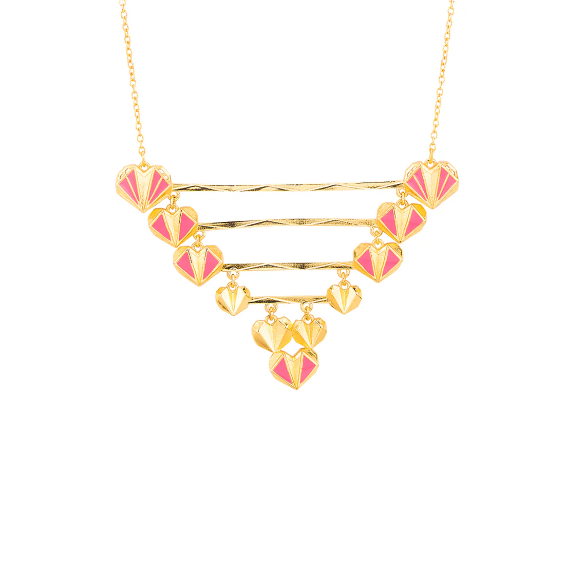 Mi Amore Hearts and Bars Necklace - Image 3