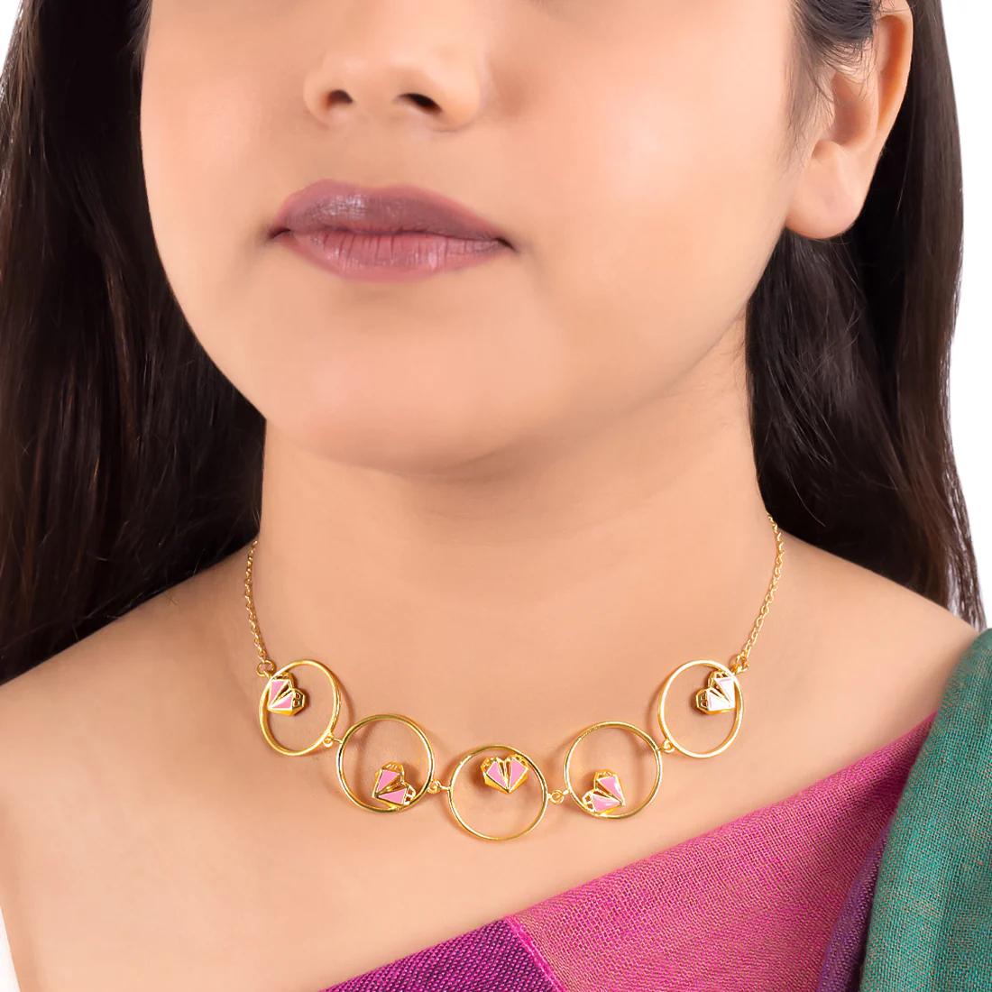 Mi Amore Hearts in Circles Necklace - Image 2