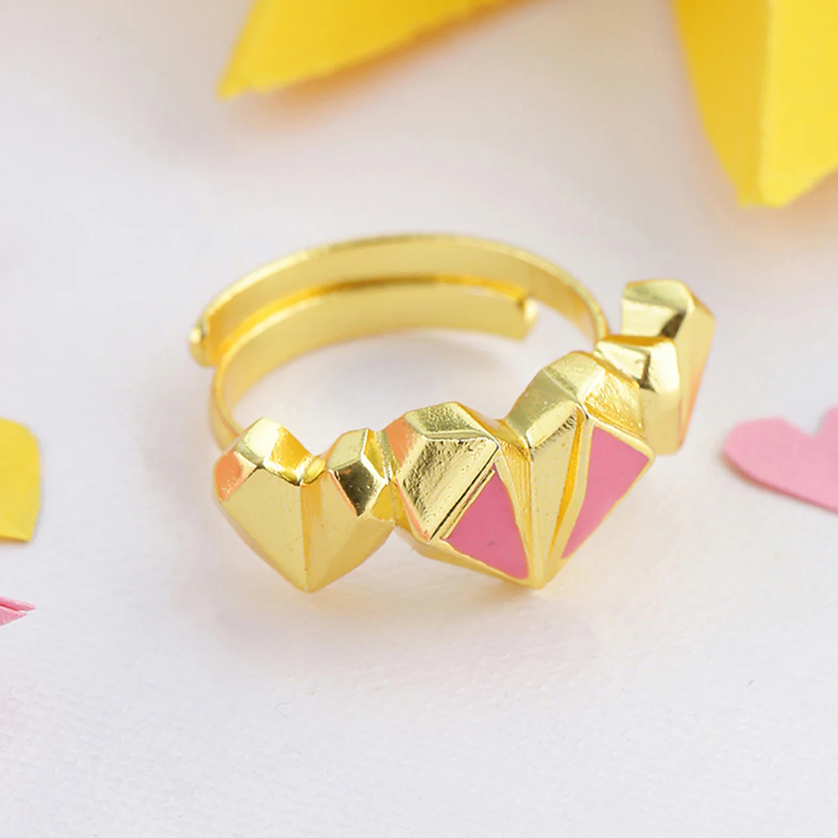 Mi Amore Hearts Loop Statement Ring