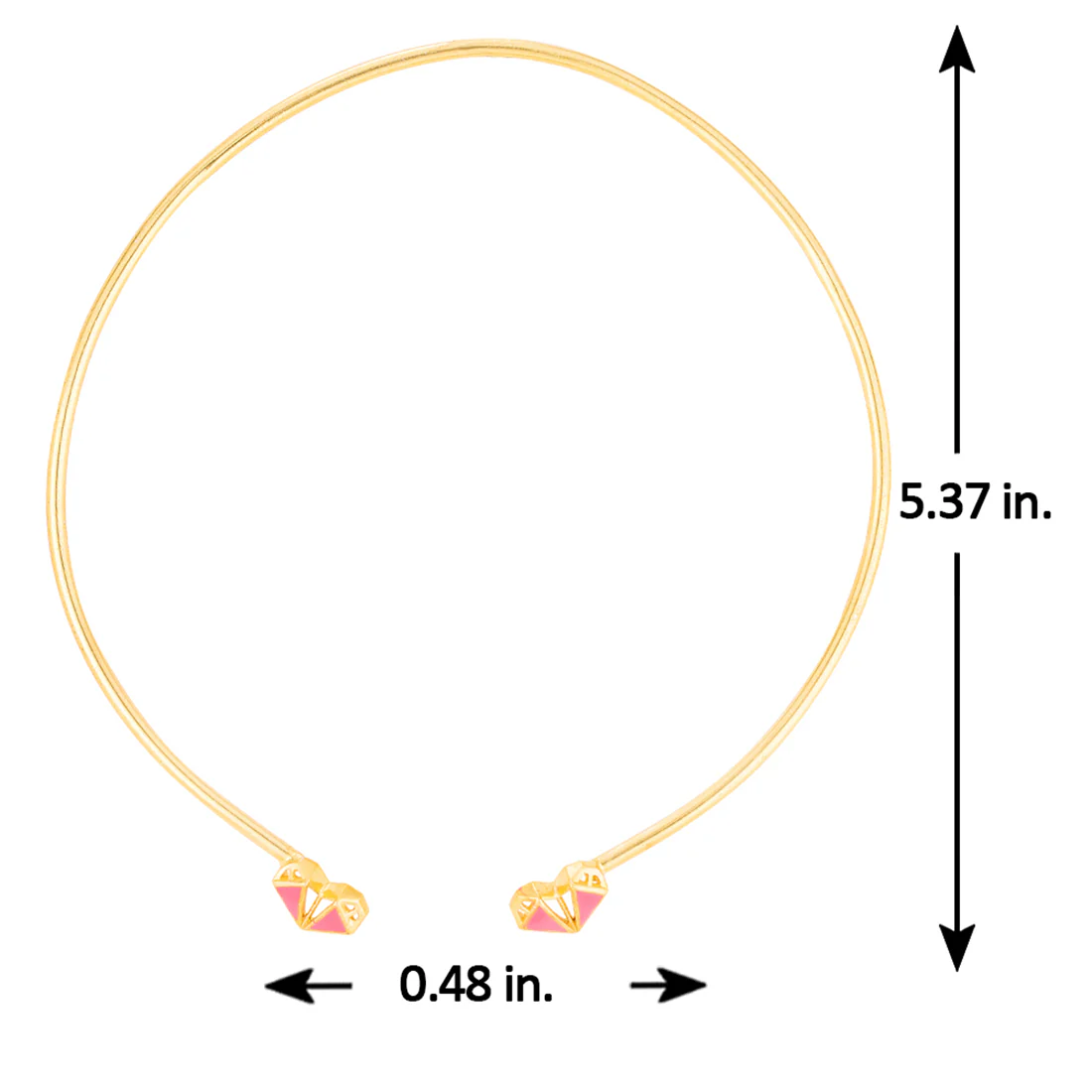 Mi Amore Pink Hearts Open Style Necklace - Image 5