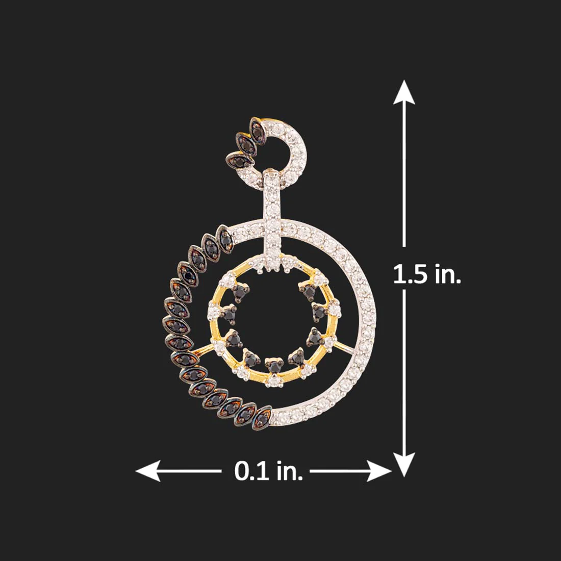 Midnight in Paris Circles Drop Earrings - Image 5
