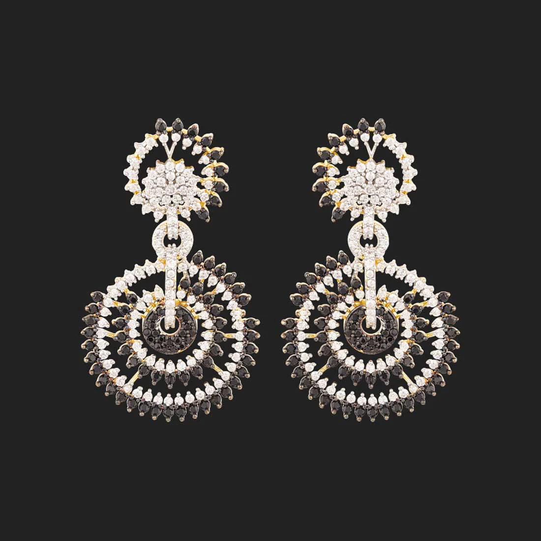 Midnight in Paris Gems Embellished Earrings - Image 3
