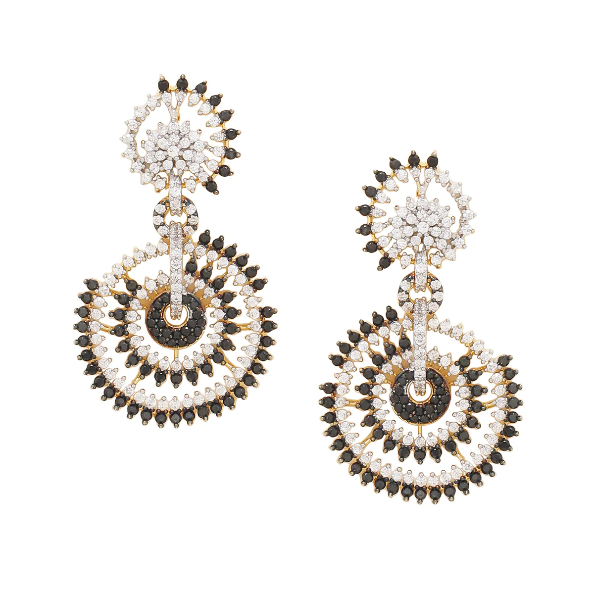 Midnight in Paris Gems Embellished Earrings - Image 4
