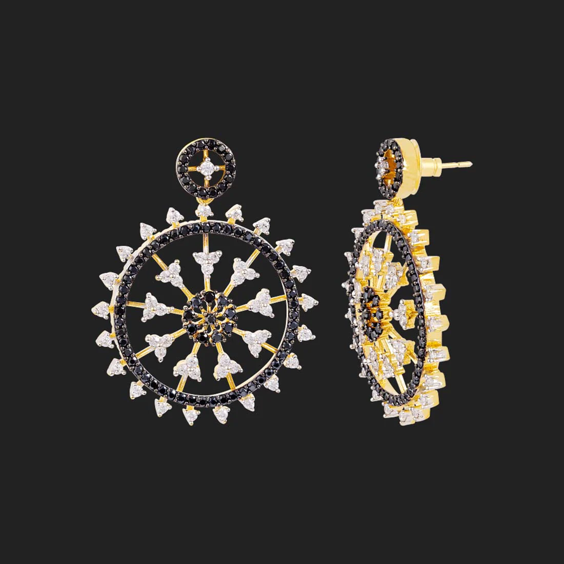 Midnight in Paris Hoop Style Earrings - Image 4