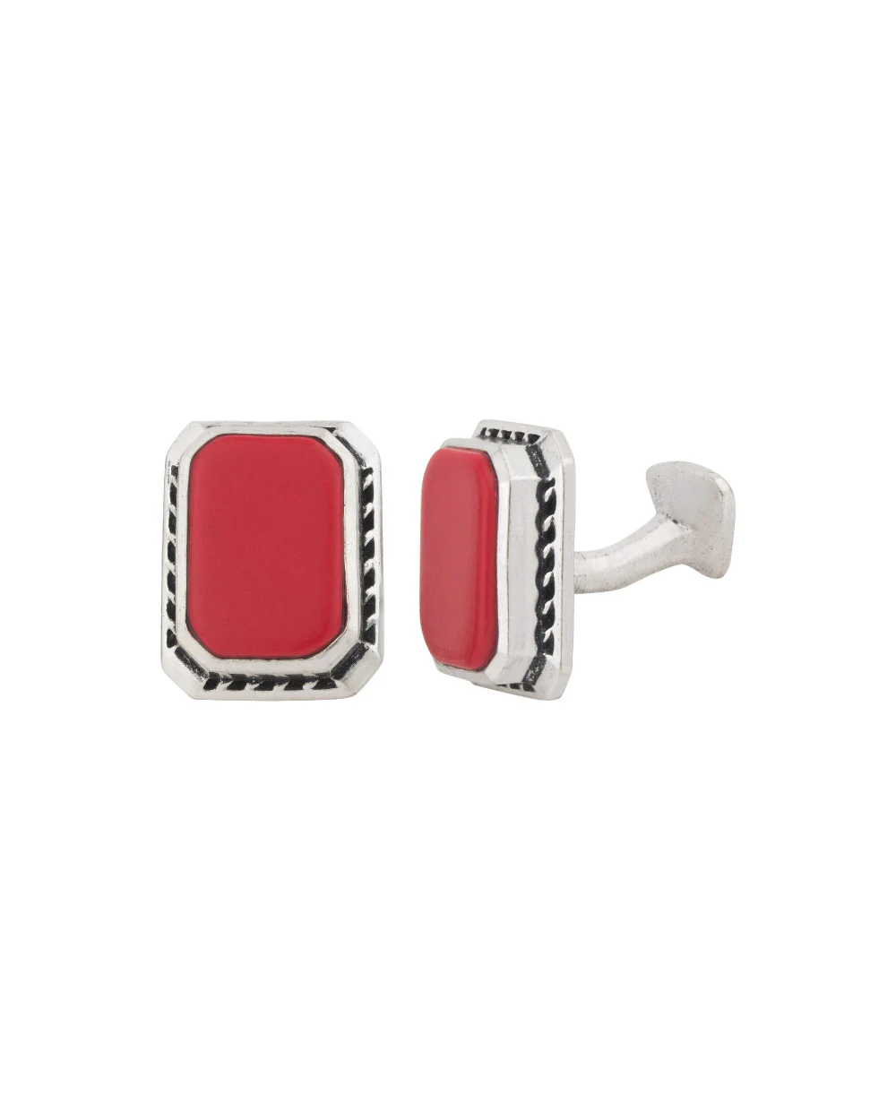 Milestone Oxidized Silver Plated Brass Cufflinks - Image 2