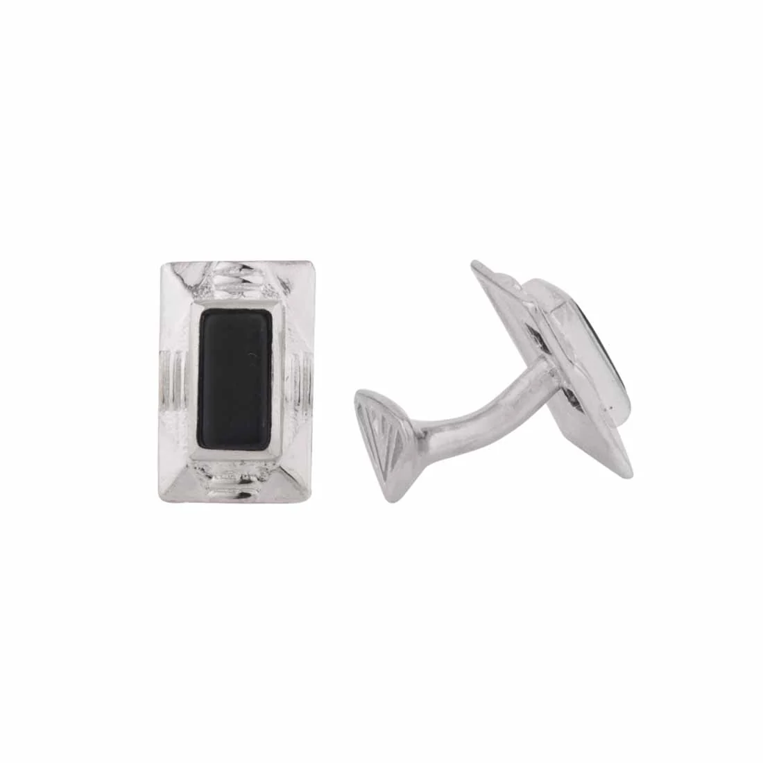 Milestone Trendy Black Stone Cufflinks - Image 4