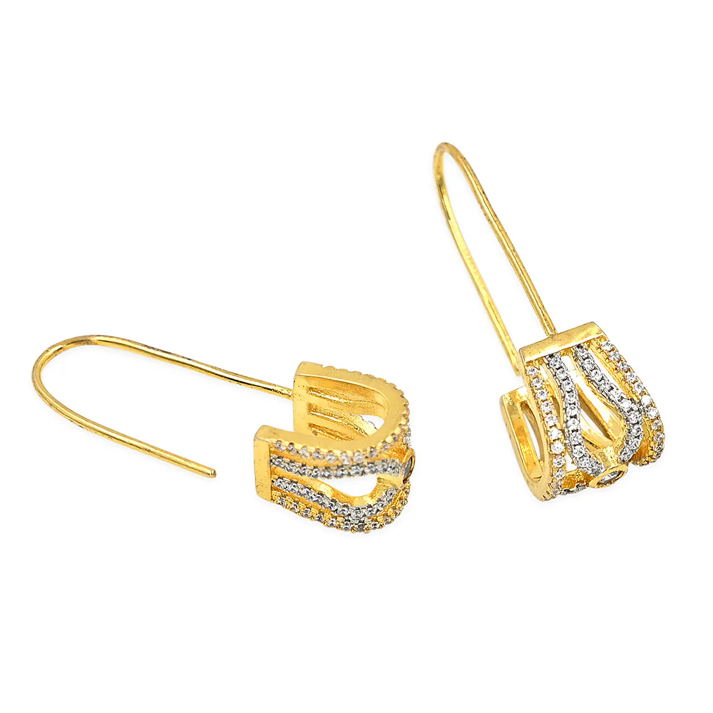 Minimalistic Gold Plated Earrings - Image 4