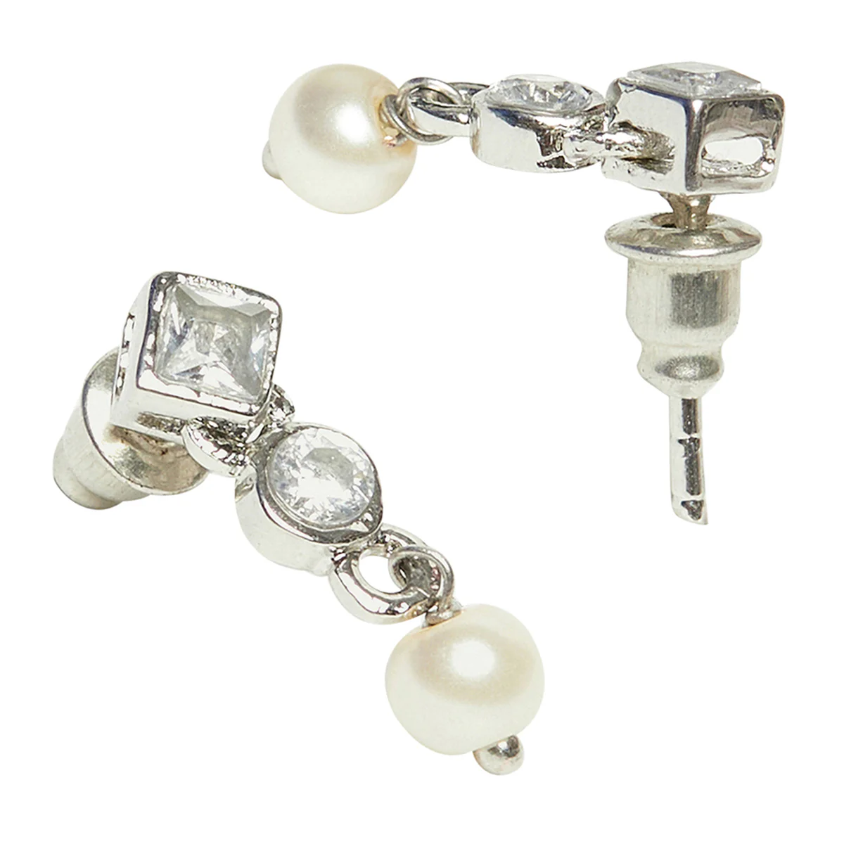 Minimalistic Pearl Whites Earrings - Image 4